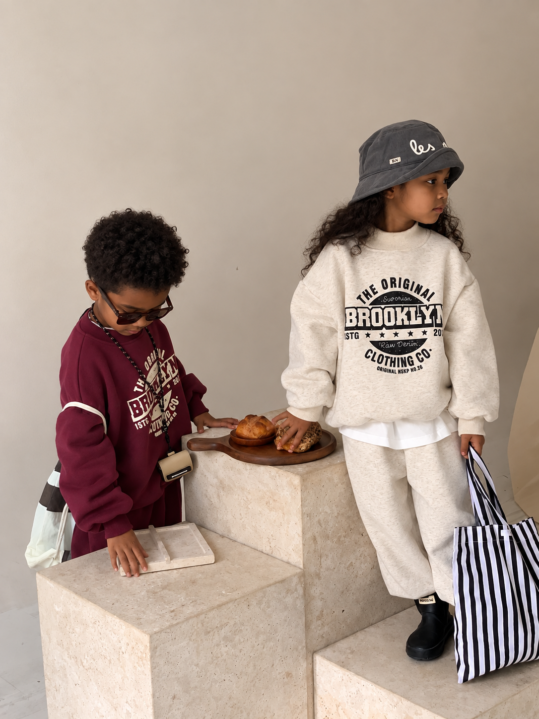 Ethiopian child model wearing the product